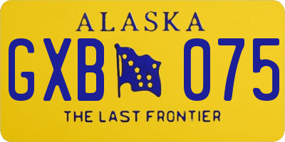 AK license plate GXB075