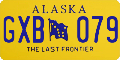 AK license plate GXB079