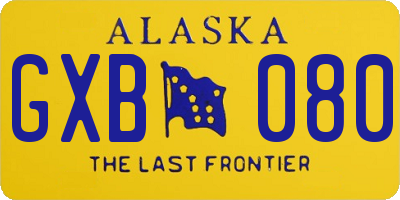 AK license plate GXB080