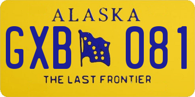 AK license plate GXB081