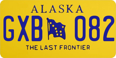 AK license plate GXB082