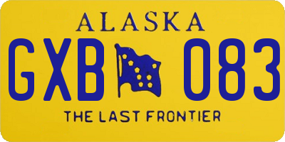 AK license plate GXB083