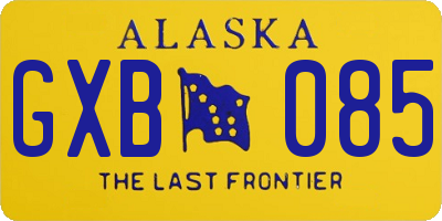 AK license plate GXB085