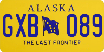 AK license plate GXB089