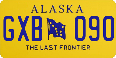 AK license plate GXB090