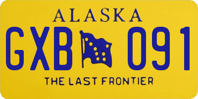 AK license plate GXB091