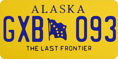 AK license plate GXB093