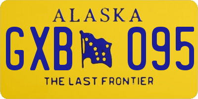 AK license plate GXB095