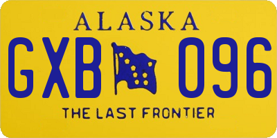 AK license plate GXB096