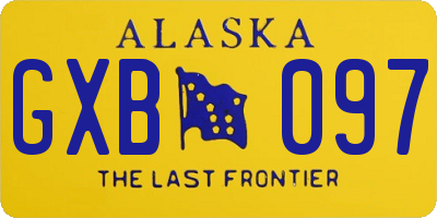 AK license plate GXB097