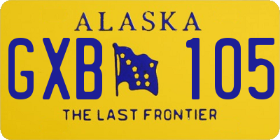 AK license plate GXB105