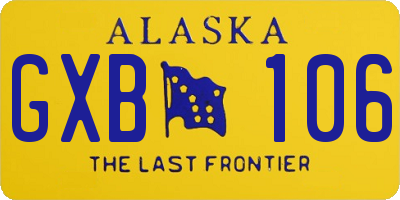 AK license plate GXB106