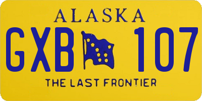 AK license plate GXB107