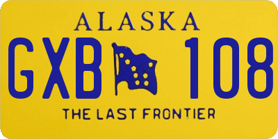 AK license plate GXB108