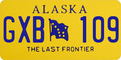 AK license plate GXB109