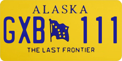 AK license plate GXB111