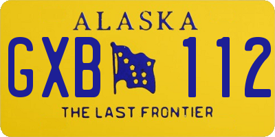 AK license plate GXB112