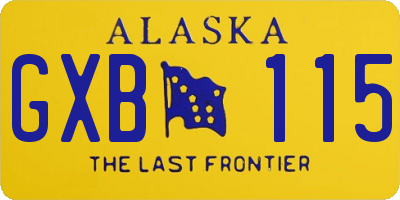 AK license plate GXB115