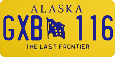 AK license plate GXB116