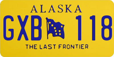 AK license plate GXB118