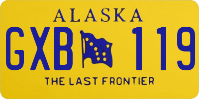 AK license plate GXB119