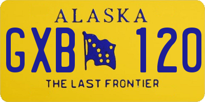 AK license plate GXB120