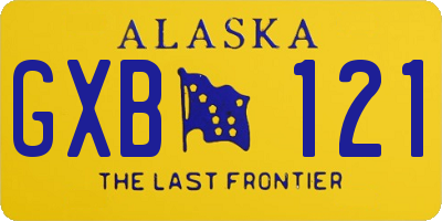 AK license plate GXB121