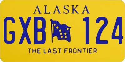 AK license plate GXB124