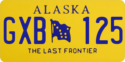 AK license plate GXB125