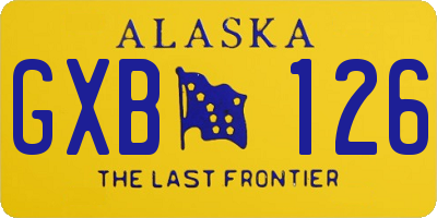 AK license plate GXB126