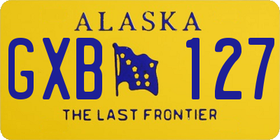 AK license plate GXB127