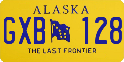 AK license plate GXB128