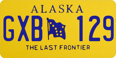 AK license plate GXB129