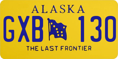 AK license plate GXB130