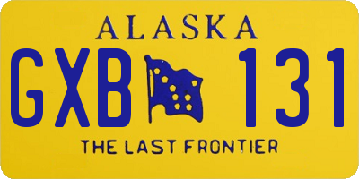 AK license plate GXB131