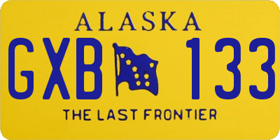 AK license plate GXB133