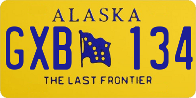 AK license plate GXB134