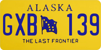 AK license plate GXB139