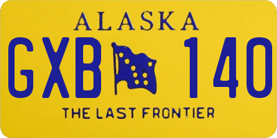 AK license plate GXB140