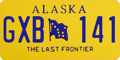 AK license plate GXB141