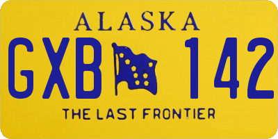 AK license plate GXB142