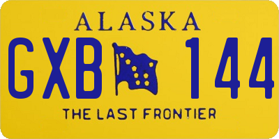 AK license plate GXB144