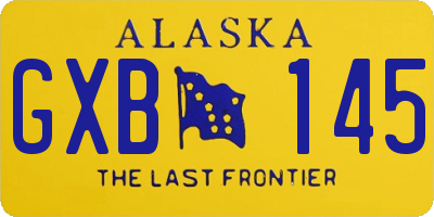 AK license plate GXB145