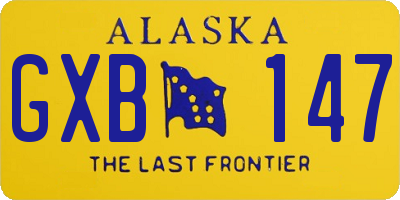 AK license plate GXB147