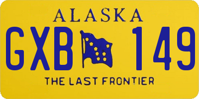 AK license plate GXB149