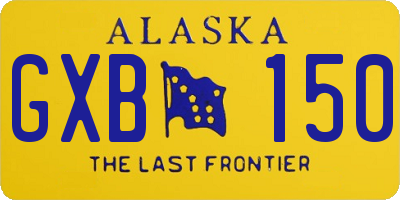 AK license plate GXB150