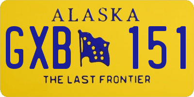 AK license plate GXB151