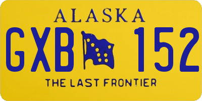 AK license plate GXB152