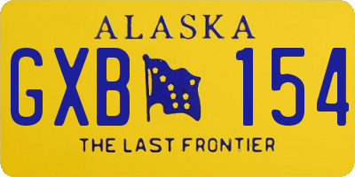 AK license plate GXB154