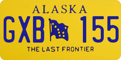 AK license plate GXB155